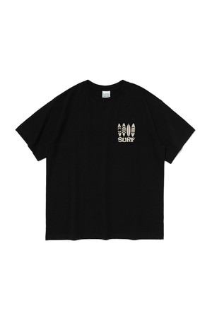 TRAVEL LINE SURF SHORT-SLEEVE T-SHIRT (BLACK)