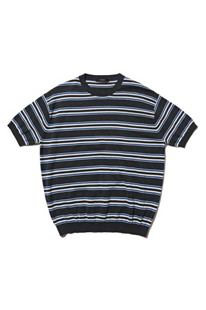 STRIPE EDITION HALF KNIT  (CHARCOAL)