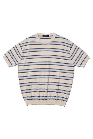 STRIPE EDITION HALF KNIT  (IVORY)