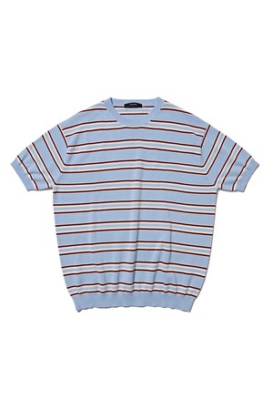 STRIPE EDITION HALF KNIT  (BLUE)