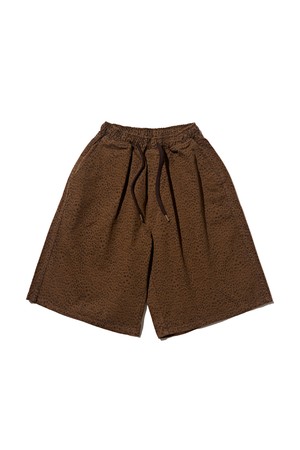 LEOPARD PATTERN BERMUDA PANTS (BROWN)