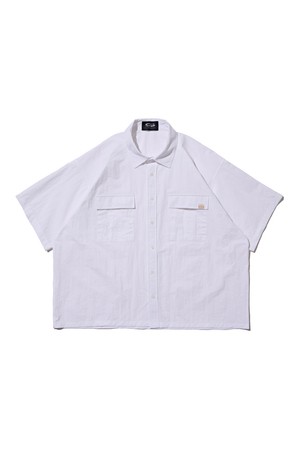 NYLON OVER POCKET SHORT SLEEVE SHIRT (WHITE)