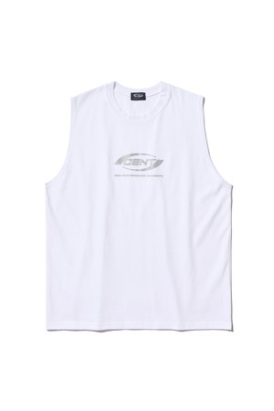 OVER BOX LOGO SLEEVELESS SHIRT (WHITE)