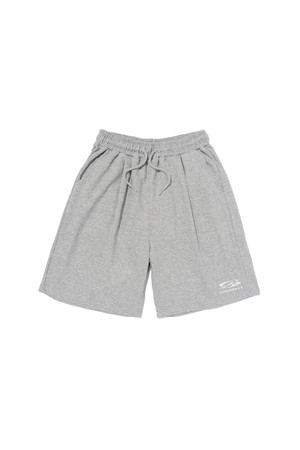 CIRCLE ONE TUCK SMALL LOGO HALF PANTS (GRAY)