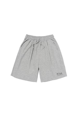 CIRCLE SMALL LOGO HALF PANTS (GRAY/CHARCHOL)