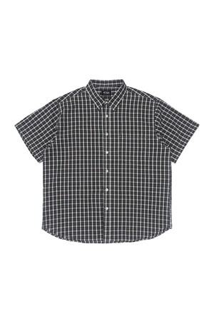 CREEZ LOOSE FIT CHECK SHORT SLEEVE SHIRT (BLACK)