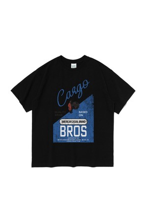 (BIG SIZE) WESTERN BASE SHORT SLEEVE T-SHIRT (BLACK)