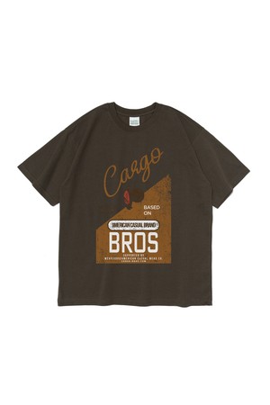 (BIG SIZE) WESTERN BASE SHORT SLEEVE T-SHIRT (KHAKI)