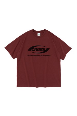 (BIG SIZE) OVER BOX LOGO SHORT SLEEVE T-SHIRT (WINE)