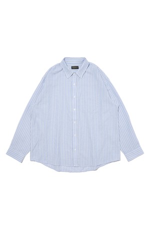 에센셜 모던핏 스트라이프 셔츠 (블루)
