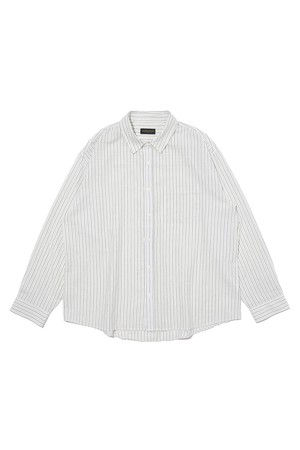 에센셜 모던핏 스트라이프 셔츠 (아이보리)