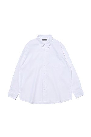 포멀 라인 루즈핏 데일리 셔츠 (화이트)