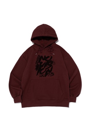[기모/NO기모] UNREST BRUSH 후드티셔츠 (버건디)