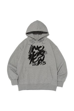 [기모/NO기모] UNREST BRUSH 후드티셔츠 (그레이)