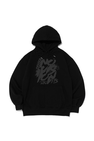 [기모/NO기모] UNREST BRUSH 후드티셔츠 (블랙)