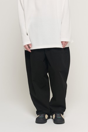 COTTON FATIGUE BANDING BALLOON PANTS (BLACK)