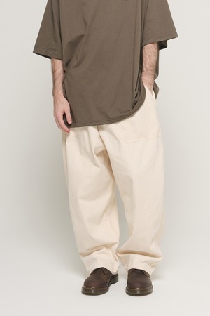 COTTON FATIGUE BANDING BALLOON PANTS (IVORY)