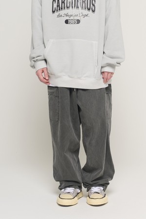 PIGMENT WASHING BALLOON CARGO PANTS (CHARCOAL)