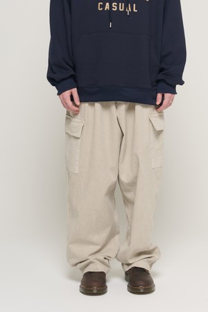 PIGMENT WASHING BALLOON CARGO PANTS (BEIGE)