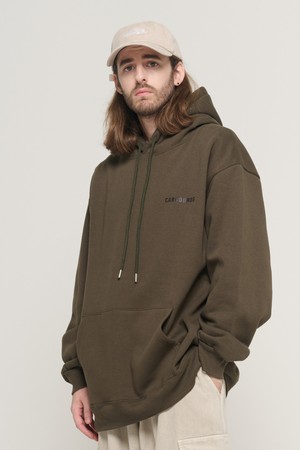 ESSENTIAL LOGO OVER HOOD T-SHIRT (KHAKI)