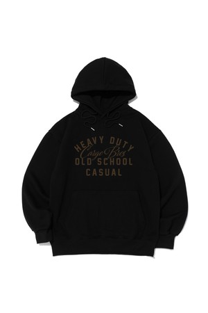 OLD SCHOOL LOGO OVER HOOD T-SHIRT (BLACK)