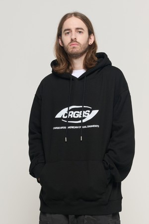 OVER BOX LOGO OVER HOOD T-SHIRT (BLACK)