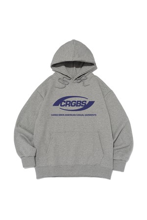 OVER BOX LOGO OVER HOOD T-SHIRT (GRAY/BLUE)