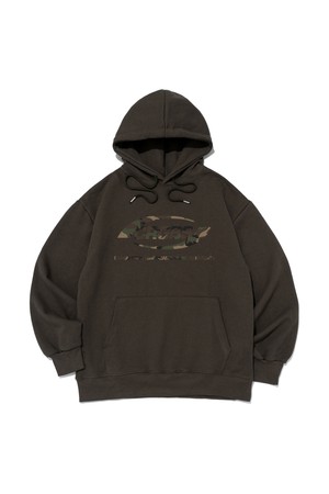 OVER BOX LOGO OVER HOOD T-SHIRT (KHAKI/CAMO)