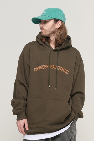 ARCH LOGO OVER HOOD T-SHIRT (KHAKI)