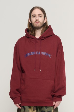 ARCH LOGO OVER HOOD T-SHIRT (BURGUNDY)