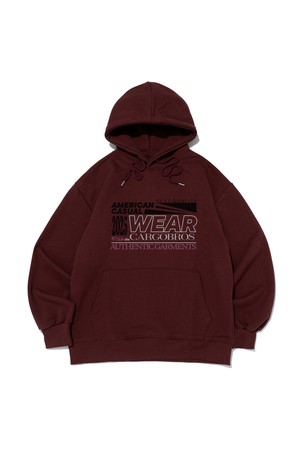 TECH GARMENT OVER HOOD T-SHIRT (BURGUNDY)