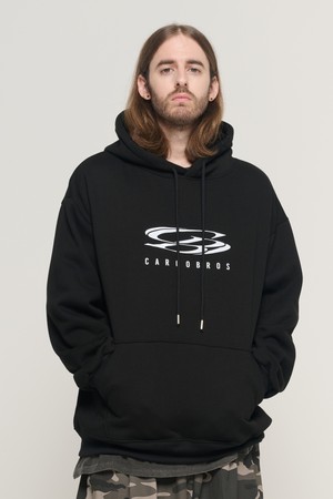 CIRCLE LOGO OVER HOOD T-SHIRT (BLACK)