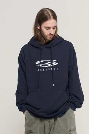 CIRCLE LOGO OVER HOOD T-SHIRT (NAVY)