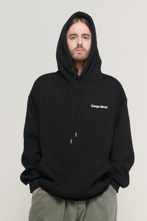 LETTERING POINT OVER HOOD T-SHIRT (BLACK)