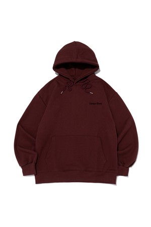 LETTERING POINT OVER HOOD T-SHIRT (BURGUNDY)