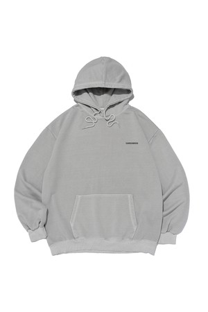 ESSENTIAL LOGO PIGMENT HOOD T-SHIRT (GRAY)