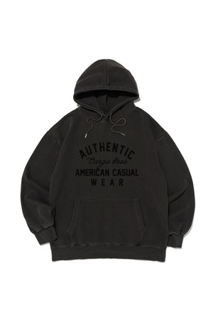 AMERICAN AUTHENTIC PIGMENT HOOD T-SHIRT (CHARCOAL)