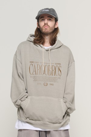 EASTERN LOGO PIGMENT HOOD T-SHIRT (BEIGE)