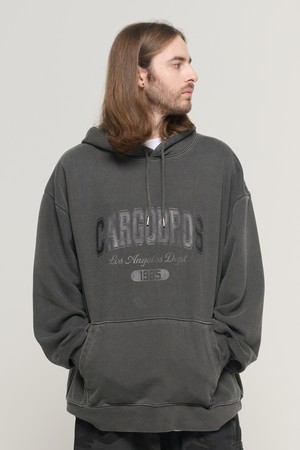 ARCH LOGO 1985 PIGMENT HOOD T-SHIRT (CHARCOAL)