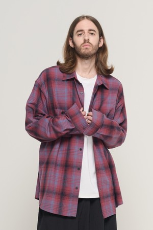 COLUMBIA UNIVERSITY] SL-LABEL ONE POCKET OXFORD SHIRTS_GRAY