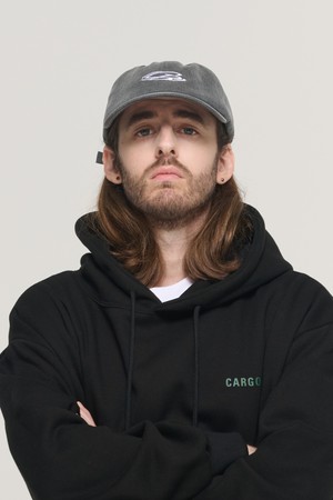 CIRCLE LOGO PIGMENT BALLCAP (BLACK)