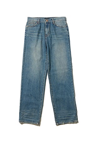 뉴트로 세미 와이드 데님팬츠 (중청)