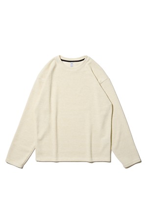 오버 크루넥 긴팔니트 (아이보리)