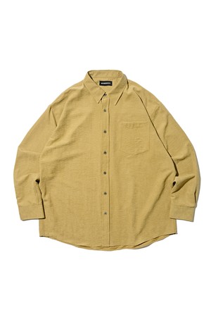 스웨이드 루즈핏 셔츠 (머스타드)