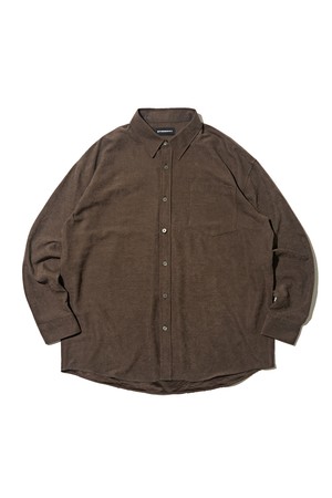 스웨이드 루즈핏 셔츠 (브라운)