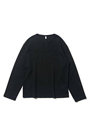 빈티지 웨이브 롱슬리브 티셔츠 (블랙)