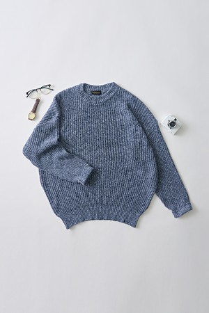 보카시 블렌드 라운드 니트 (블루)