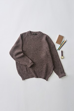 보카시 블렌드 라운드 니트 (브라운)