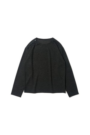 스냅 포인트 라운드 니트 (차콜)