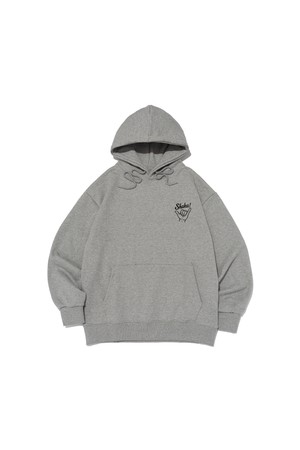 [기모선택] SHAKA 로고 후드 티셔츠 (그레이)